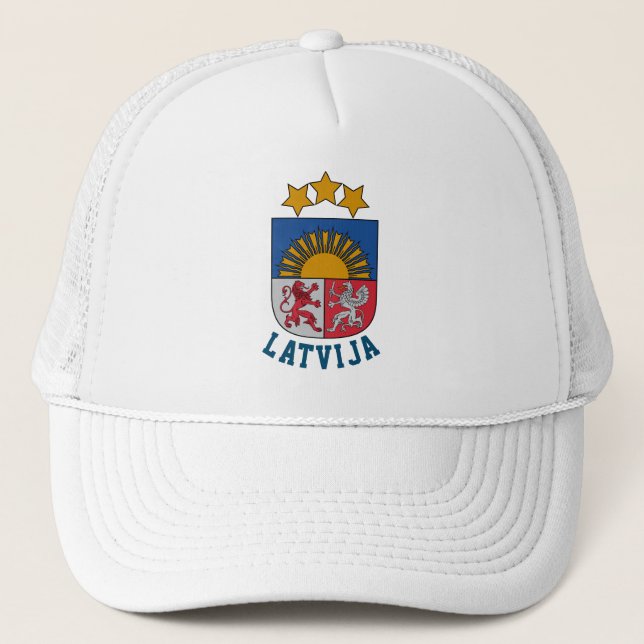 Gorra De Camionero Escudo de Letonia (Anverso)
