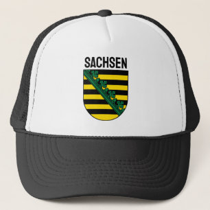 Gorra De Camionero Escudo de Sachsen (Sajonia), ALEMANIA
