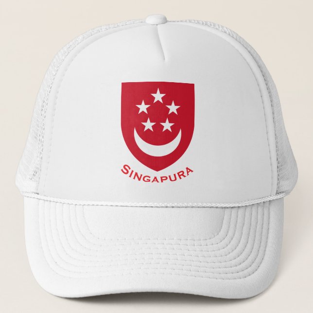 Gorra De Camionero Escudo de Singapur (Anverso)