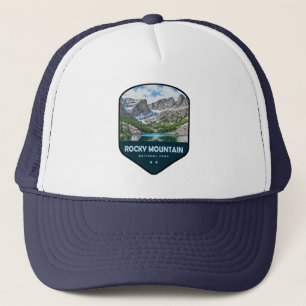Gorra De Camionero Escudo del Parque Nacional Montañas Rocosas