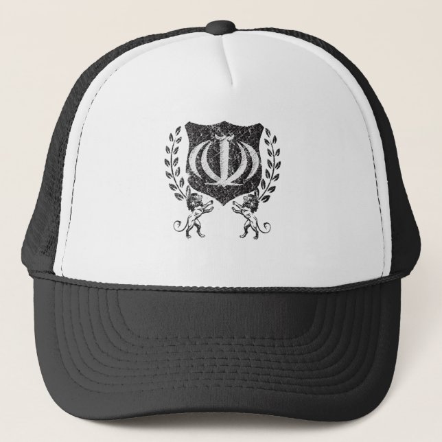 Gorra De Camionero Escudo iraní rústico (Anverso)