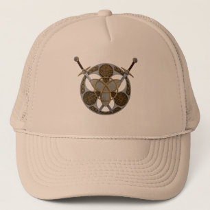Gorra De Camionero Escudo y espadas célticos