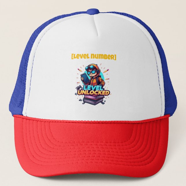 Gorra De Camionero Escuela de jugador de nivel desbloqueado - Persona (Anverso)