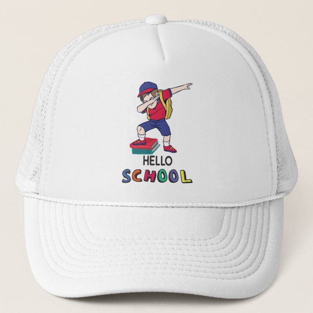 Gorra De Camionero Escuela de saludos (Anverso)