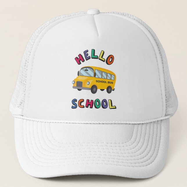Gorra De Camionero Escuela de saludos (Anverso)