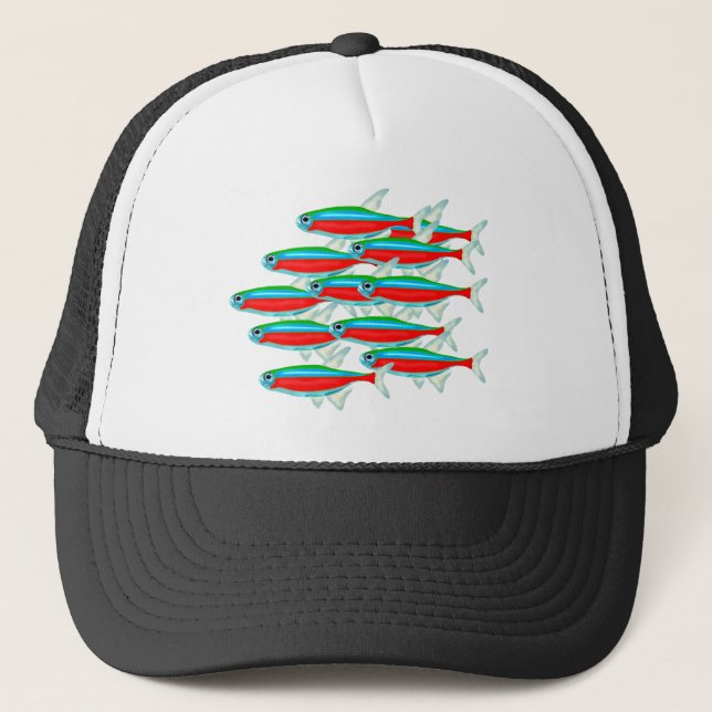 Gorra De Camionero Escuela de Tetras de neón (Anverso)