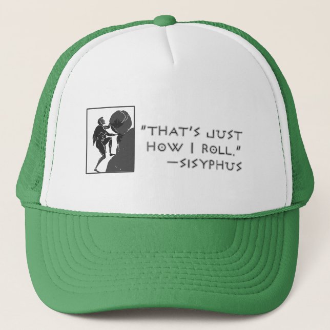 Gorra De Camionero Ése es apenas cómo ruedo --Sisyphus (Anverso)
