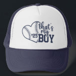 Gorra De Camionero Ése es mi Personalizado Béisbol mamá Softball Mamá<br><div class="desc">¡Muéstrale el espíritu de su equipo con este Personalizado de camioneros de la mamá de béisbol con número! Perfecto para días de juego,  orgullosas mamás deportivas y soporte personalizado para tu jugador favorito.</div>