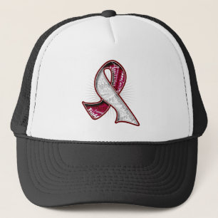 Gorra De Camionero Eslogan de cáncer de garganta Marca de agua Cinta