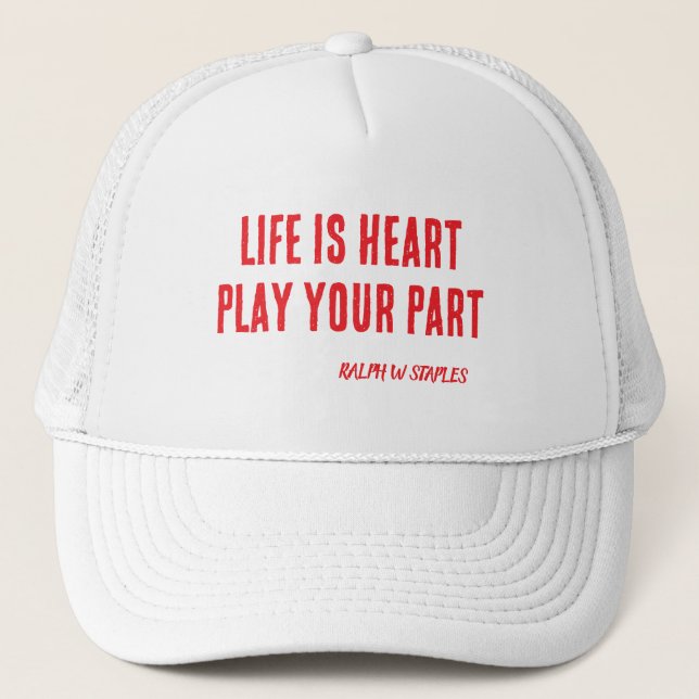 GORRA DE CAMIONERO ESLOGAN DEL CORAZÓN  (Anverso)