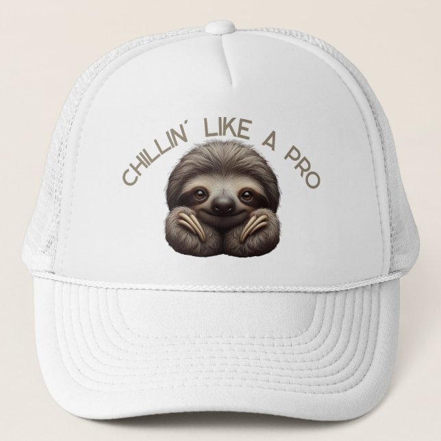 Gorra De Camionero Eslogan lindo chillin como un profesional (Anverso)
