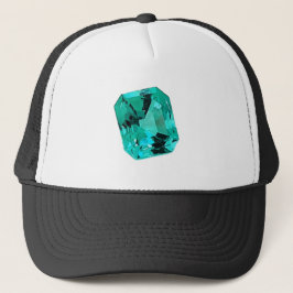 Gorra De Camionero Esmeralda Gemstone impreso en