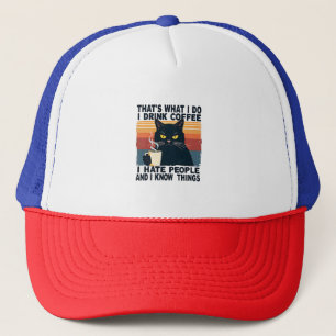 Gorra De Camionero Eso es lo que hago Bebo café Odio a la gente Y