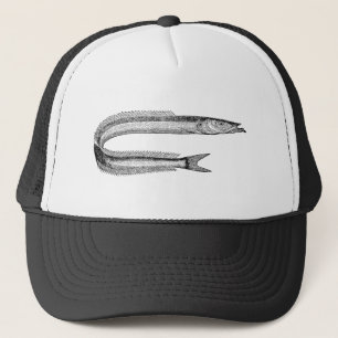 Gorra De Camionero Espacio en blanco de la plantilla de los pescados