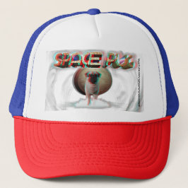Gorra De Camionero Espacio Pug 3D