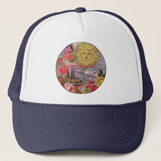 Gorra De Camionero España Sunshine español Travel Art (Anverso)