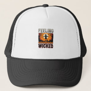 Gorra De Camionero Espantapájaros de Halloween sintiéndose malvado Vi