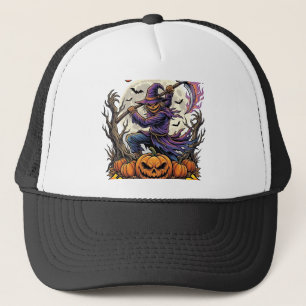 Gorra De Camionero Espantapájaros segador de Halloween feliz guadaña 