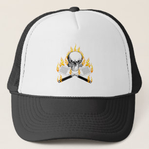 Gorra De Camionero Espátulas de calavera y floración