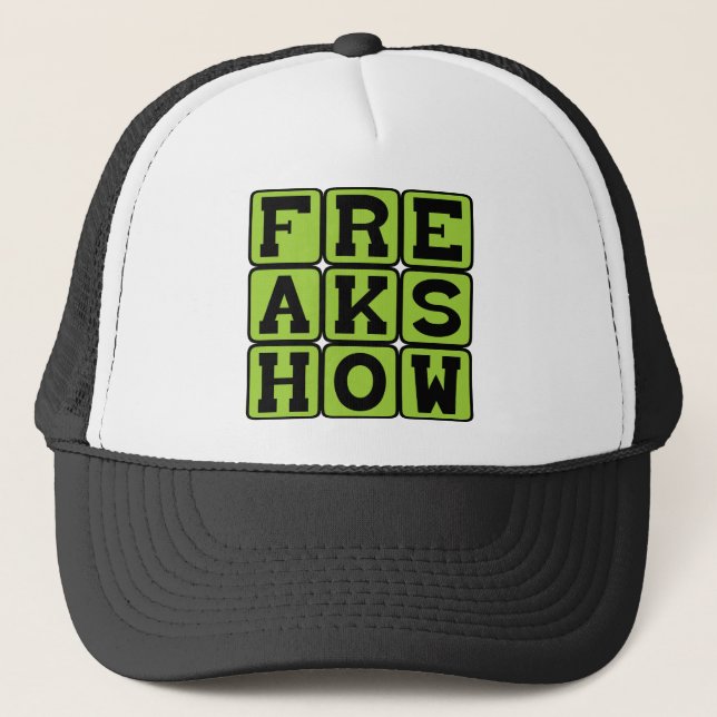 Gorra De Camionero Espectáculo de Fenómenos, Atracción de Carnaval (Anverso)