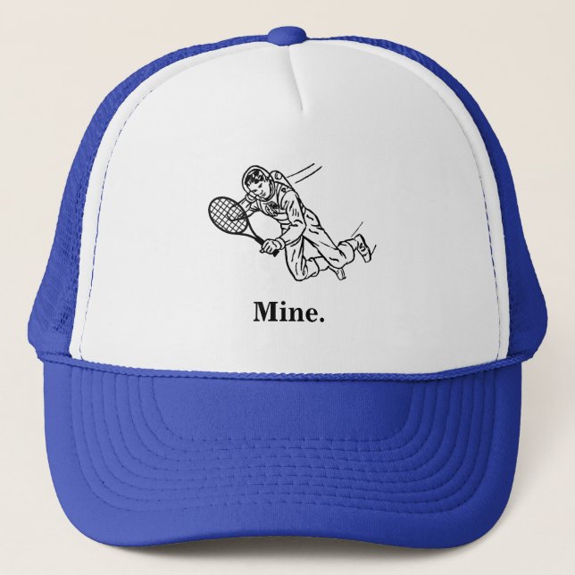 Gorra De Camionero Espectro astronauta con raqueta de tenis (Anverso)