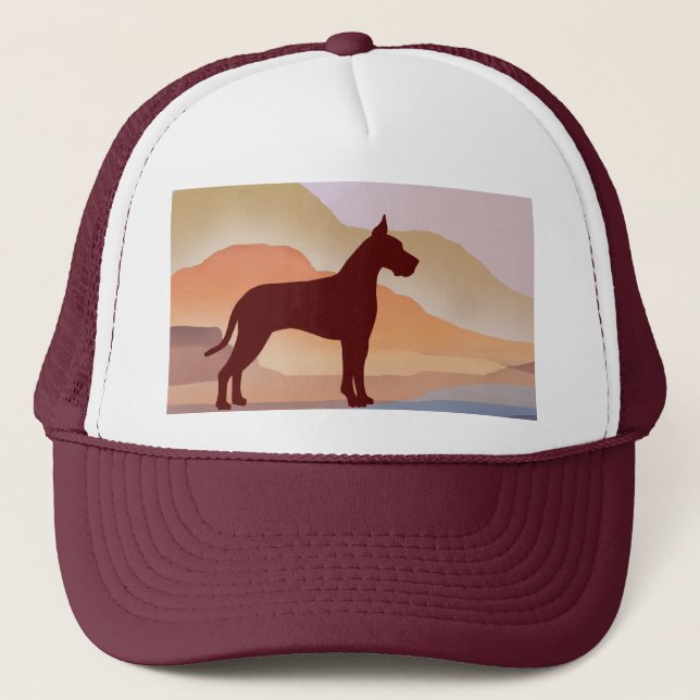 Gorra De Camionero Espejismo great dane de la montaña (Anverso)