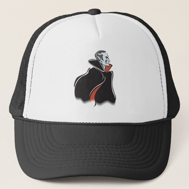 Gorra De Camionero espeluznante Drácula vampiro (Anverso)
