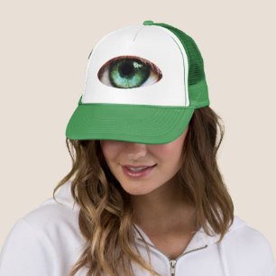 Gorra De Camionero Espeluznante Ébola y Halloween Ojo Verde / temblo