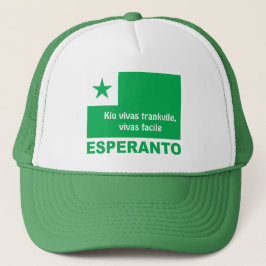 Gorra De Camionero Esperanto / "Kiu vivas trankvile, vivas facile",