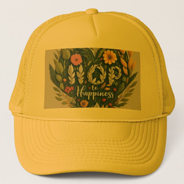 Gorra De Camionero Esperar a la felicidad (Anverso)