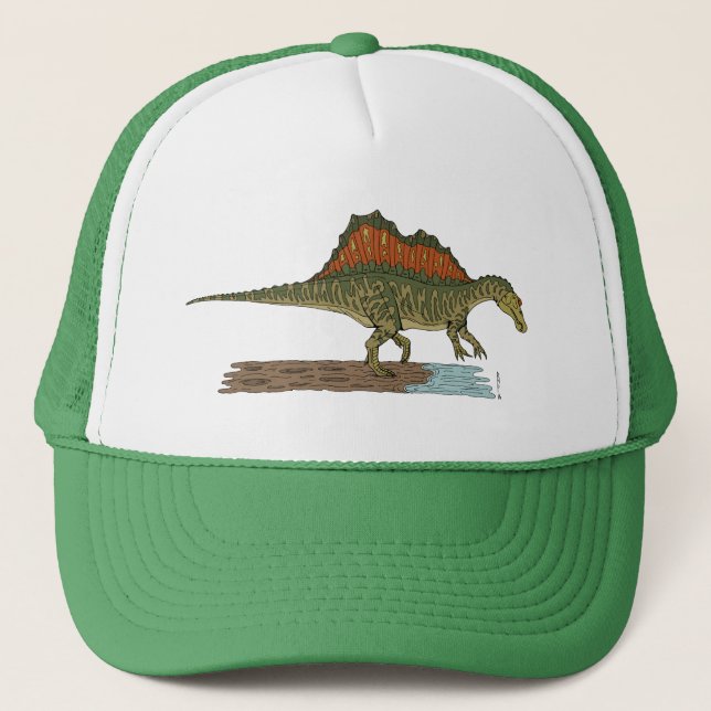 Gorra De Camionero Espinosaurio de Dinosaurio Cretácico (Anverso)