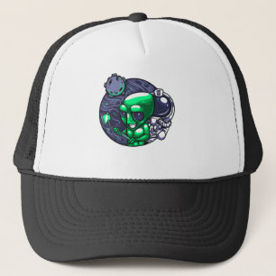 Gorra De Camionero Espiral Alien Selfie Para Ventilador Del Espacio D