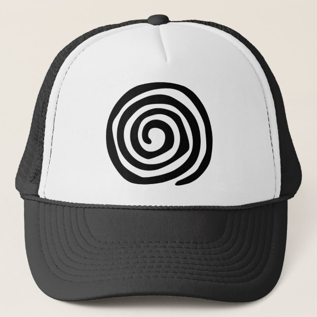 Gorra De Camionero Espiral tribal petroglifo arte tribal (Anverso)