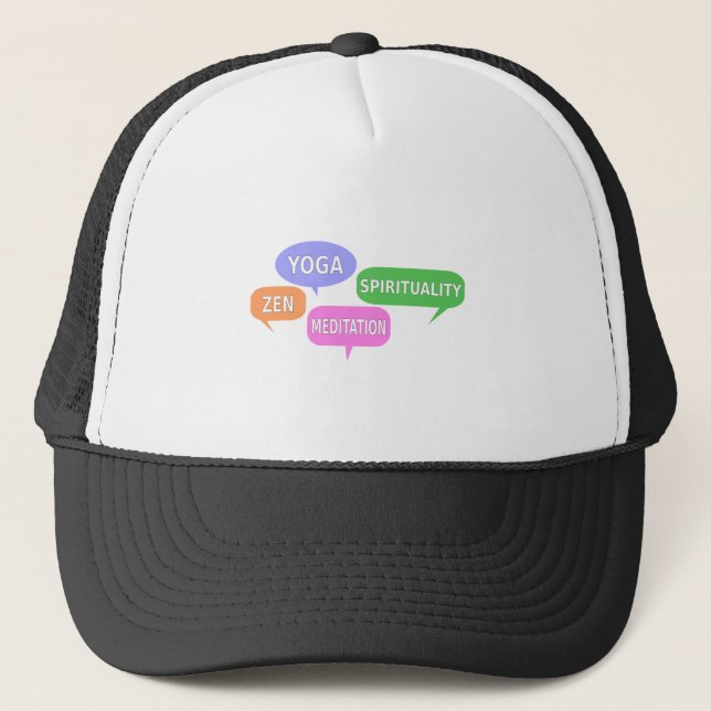 Gorra De Camionero Espiritualidad de yoga Discurso de meditación zen  (Anverso)