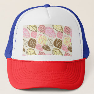 Gorra De Camionero Esplendor Otoño: Patrón de hojas sin foco