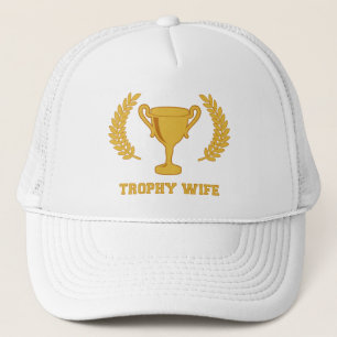 Gorra De Camionero Esposa de oro feliz del trofeo