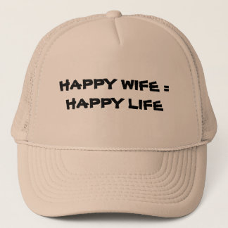 Gorra De Camionero Esposa feliz = vida feliz