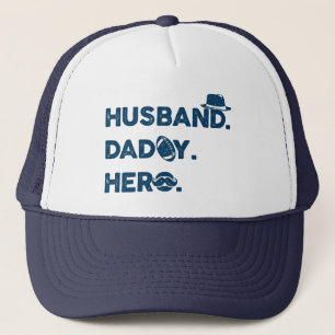 Gorra De Camionero  Esposo.Papá. Héroe. Gráfico retro