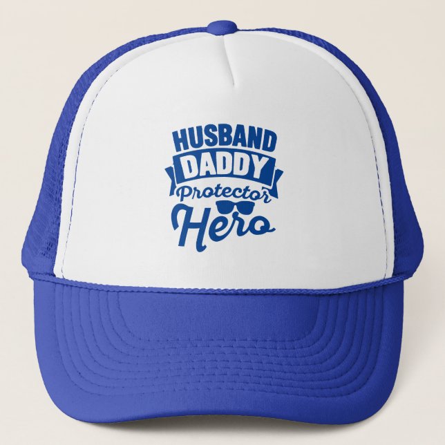 Gorra De Camionero Esposo. Papá. Protector. Hero. (Anverso)