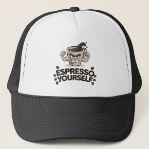 Gorra De Camionero Espresso tú mismo - Gracioso diseño de los amantes