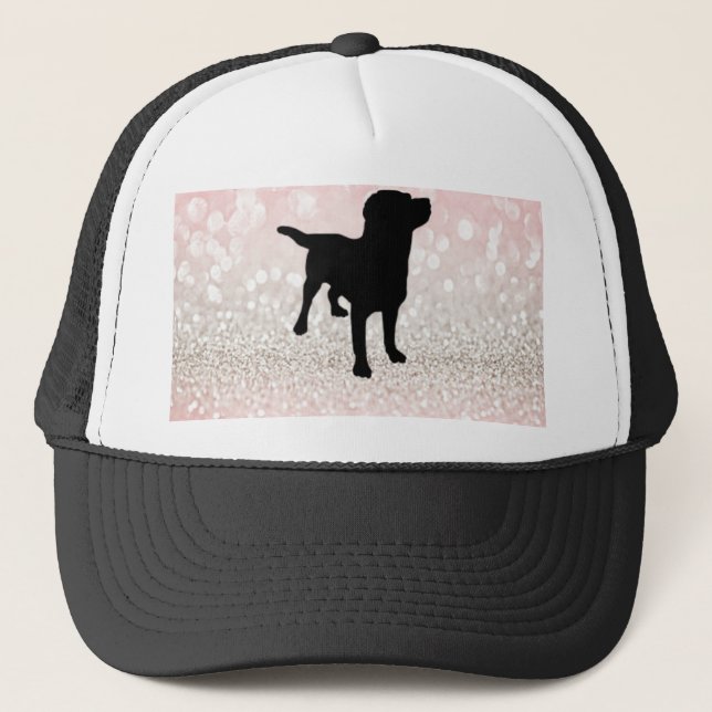 Gorra De Camionero Espuma de perro negro (Anverso)