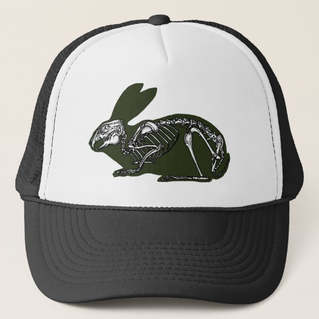 Gorra De Camionero esqueleto de conejo (Anverso)