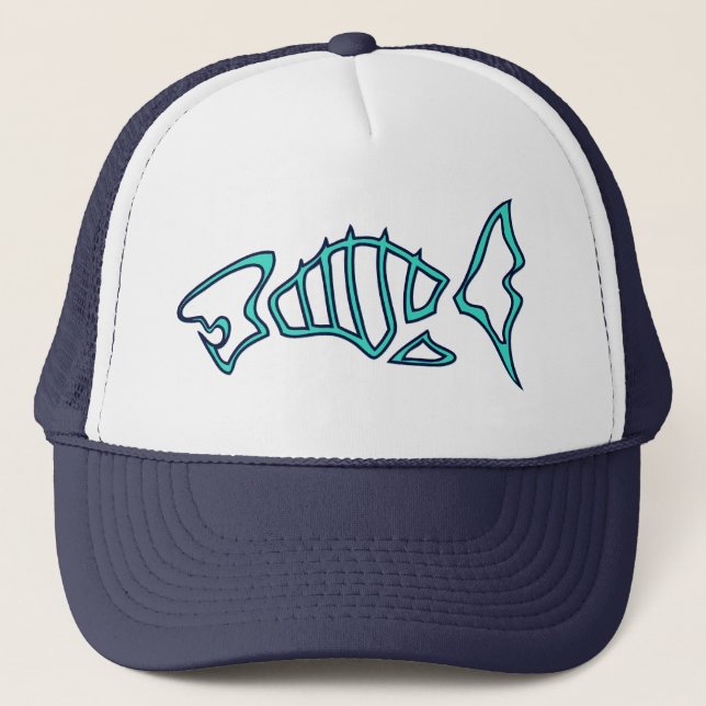 Gorra De Camionero Esqueleto de los pescados (Anverso)