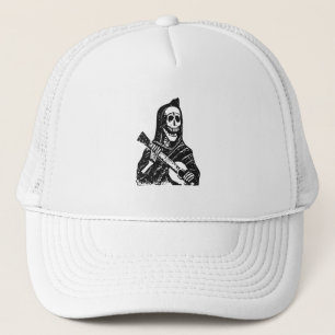 Gorra De Camionero Esqueleto de Posada (Cavalera) con la guitarra