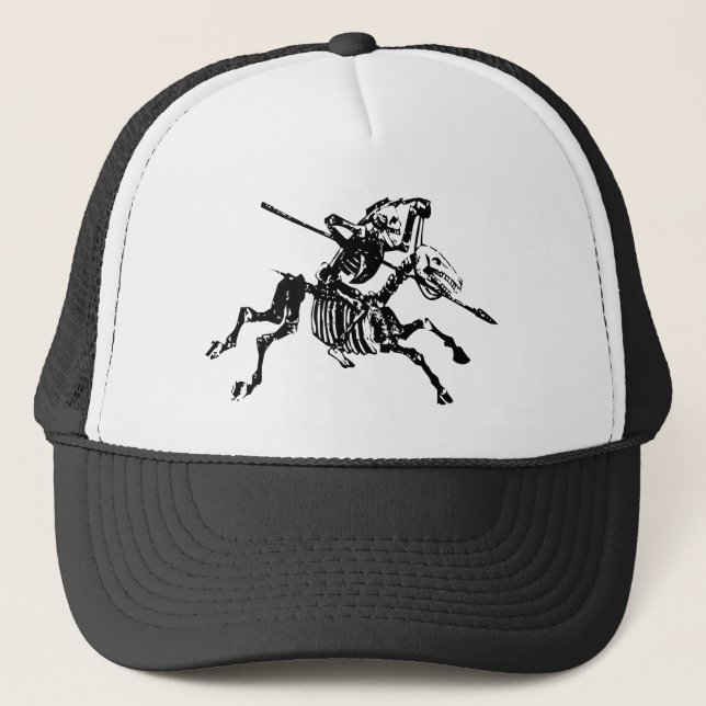 Gorra De Camionero Esqueleto en caballo esquelético (Anverso)