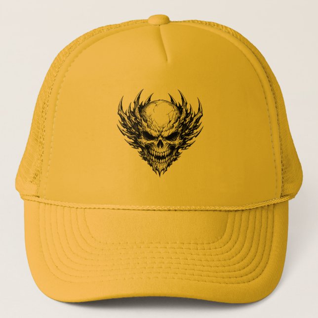 Gorra De Camionero Esqueleto Impresionante (Anverso)