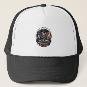 Gorra De Camionero Esqueleto Patriótico Vaquero Patriota Oscuro Esque