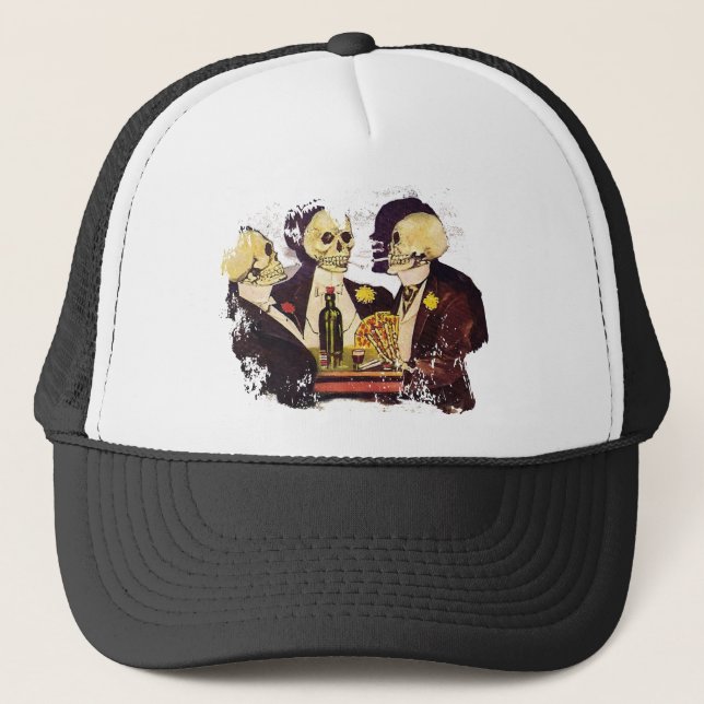 Gorra De Camionero Esqueletos del vintage (Anverso)