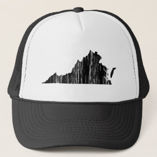 Gorra De Camionero Esquema apenado del estado de Virginia