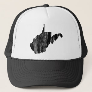 Gorra De Camionero Esquema apenado del estado de Virginia Occidental